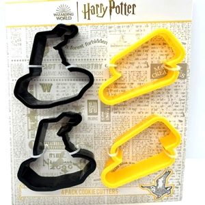 HARRY POTTER COOKIE CUTTER SET WIZARDING WORLD HAT LIGHTNING BOLT GIFT